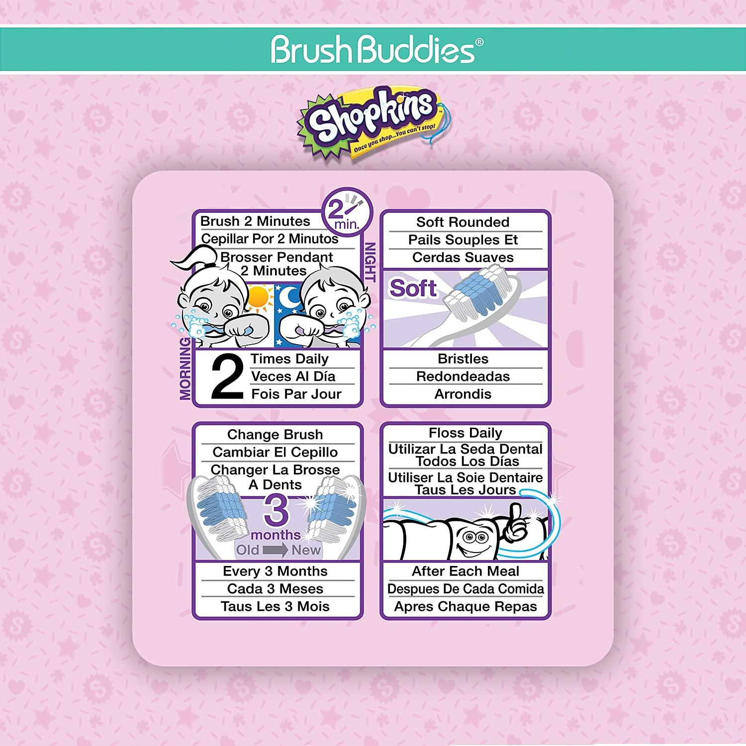 image:imageBrush Buddies 2 Piece Shopkins Toothbrush
