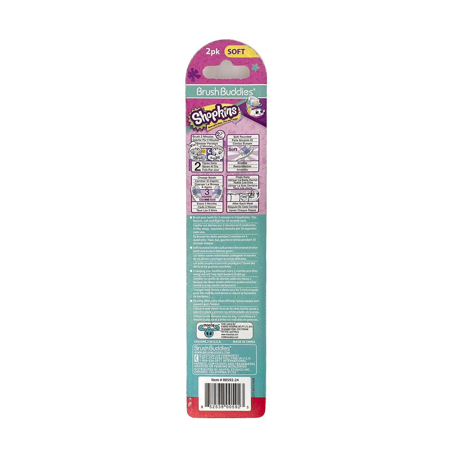 image:imageBrush Buddies 2 Piece Shopkins Toothbrush