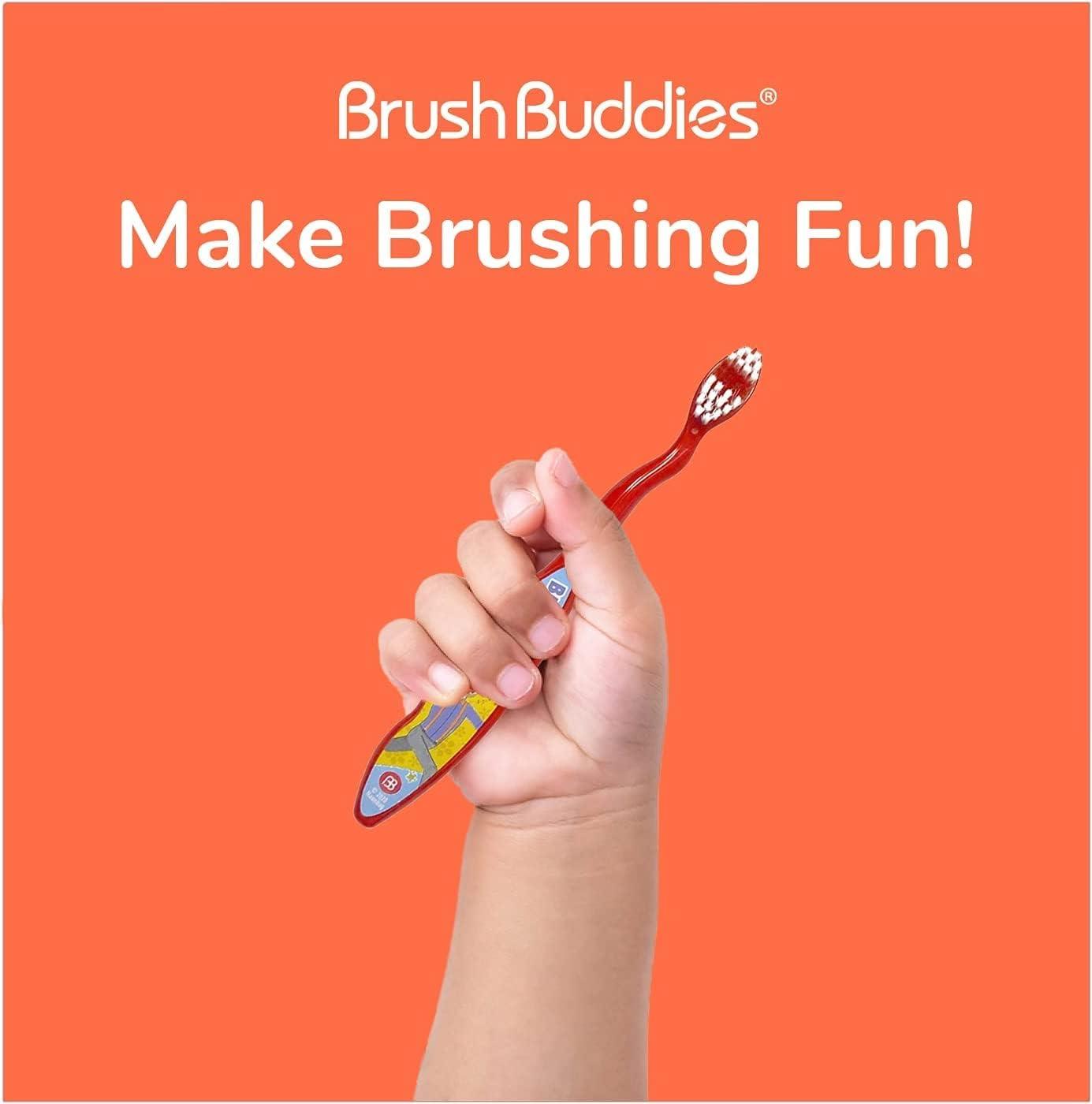 image:imageBrush Buddies Blippi Kids Toothbrushes Manual Toothbrushes for Kids Toothbrush for Toddlers 24 Years Blippi Childrens Toothbrush Soft Toothbrushes 2PK