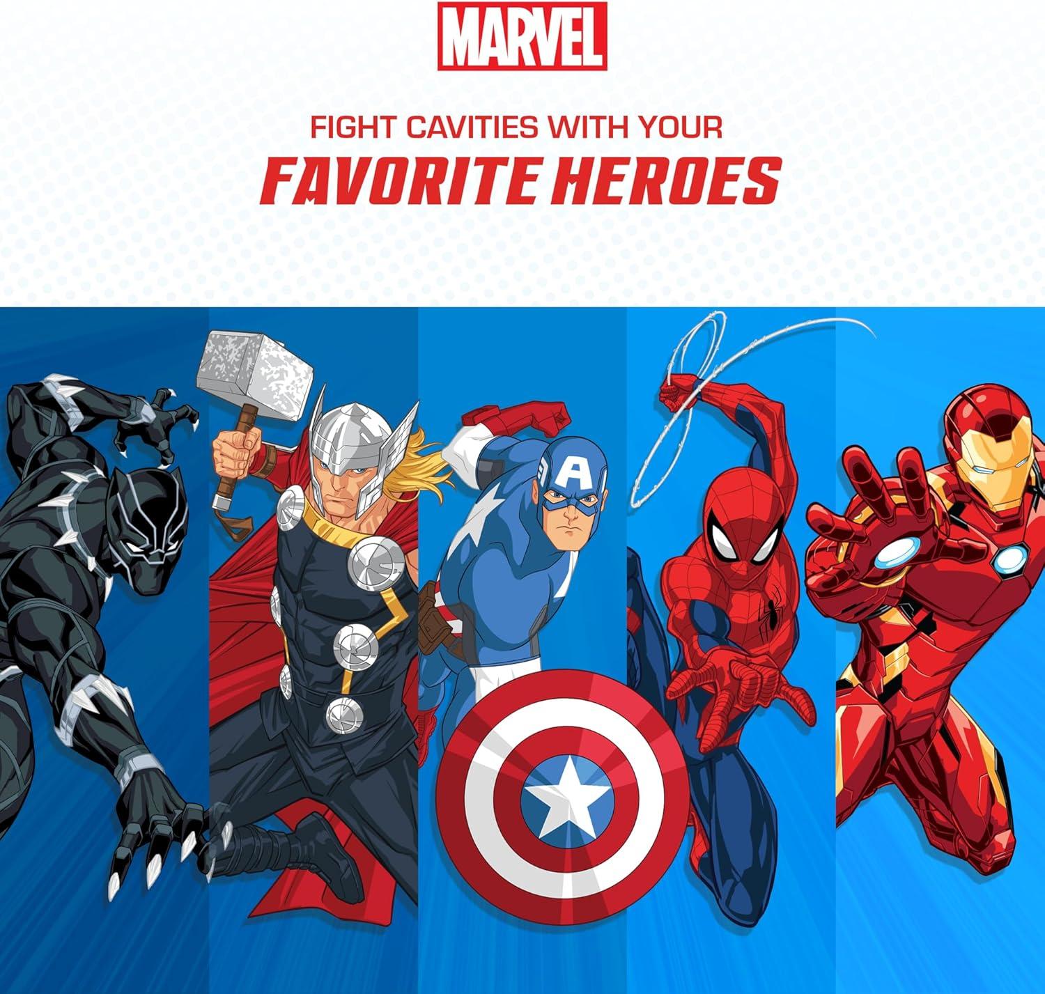 image:imageBrush Buddies Marvel Iron Man Kids Toothbrush Soft Rounded Bristles Poppin Fun Superhero Toothbrush Cover