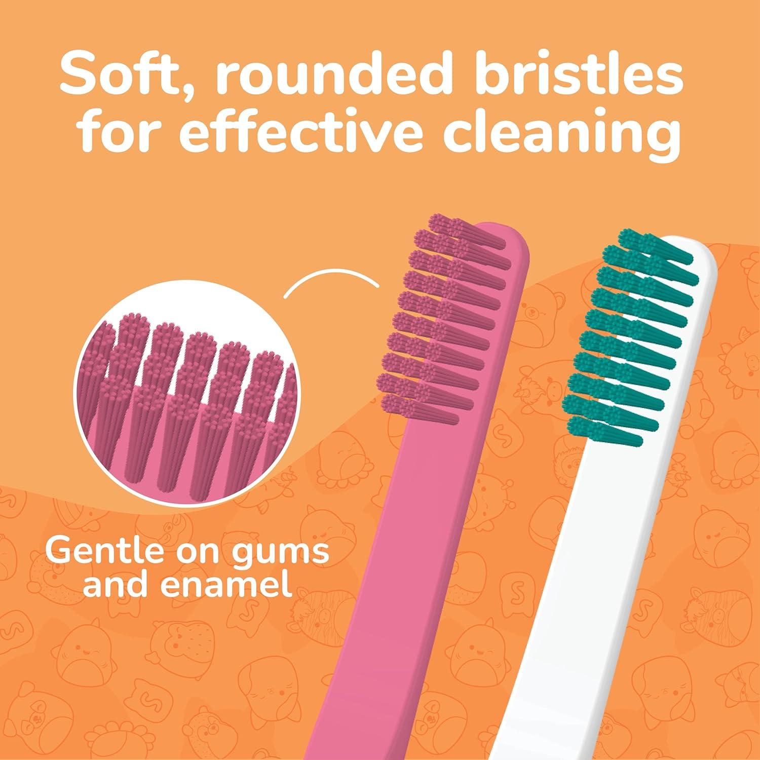 image:imageBrush Buddies Squishmallows Assorted Manual Toothbrushes Soft Toothbrushes Toothbrushes for Kids and Adults 4PK1 Count Pack of 2