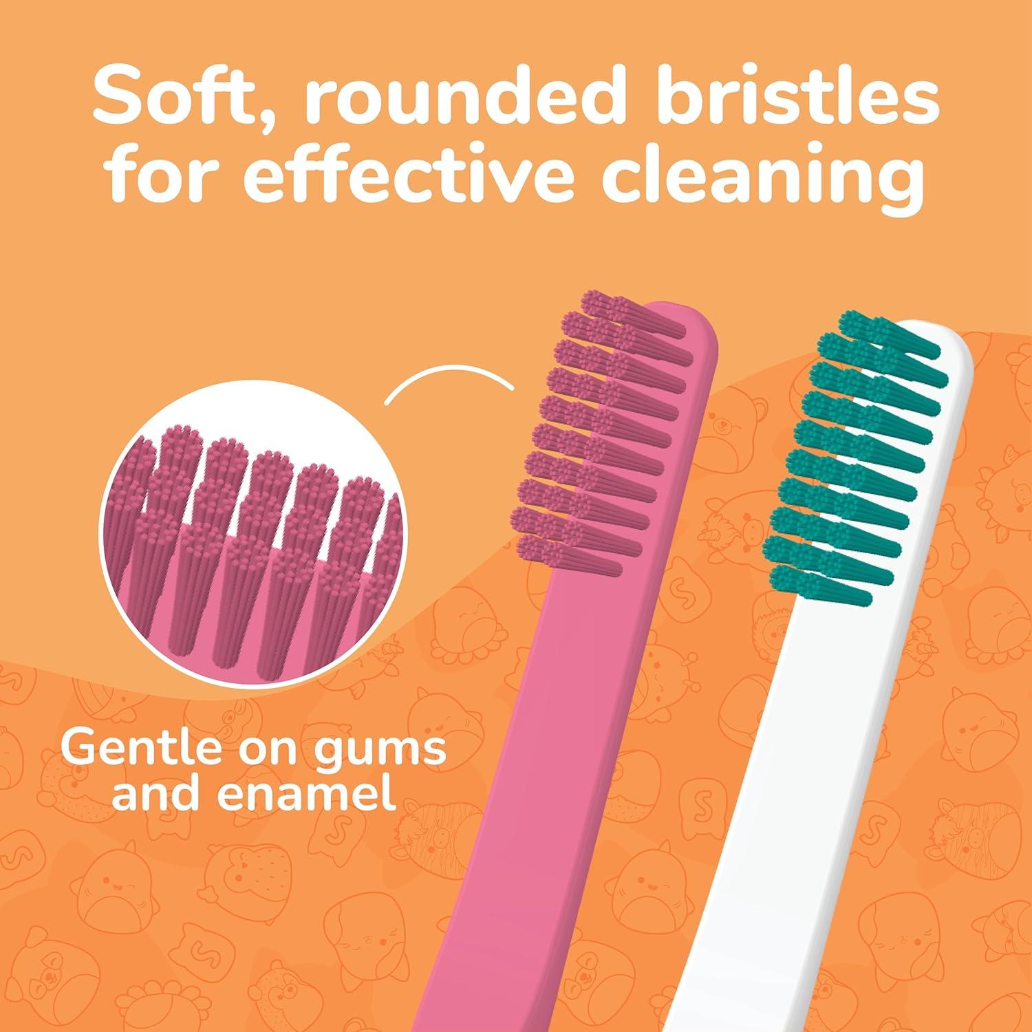 image:imageBrush Buddies Squishmallows Assorted Manual Toothbrushes Soft Toothbrushes Toothbrushes for Kids and Adults 4PK1 Count Pack of 4