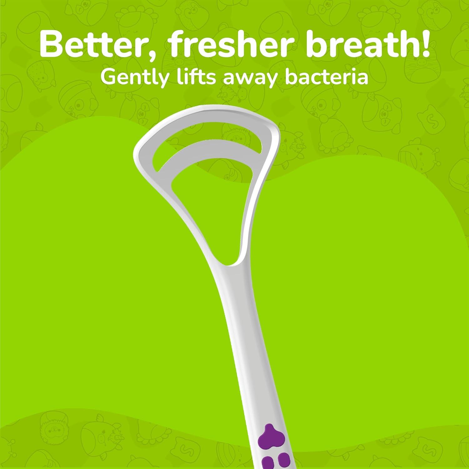 image:imageBrush Buddies Squishmallows Toothbrush Travel Kit Dental Kit with Toothbrush Tongue Scraper and Floss