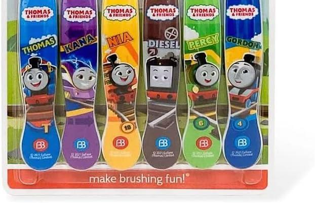 image:imageBrush Buddies Thomas amp Friends Toothbrush for Kids Kids Toothbrushes Toddler Toothbrush Ages 24 Soft Bristles for Kids 6PK