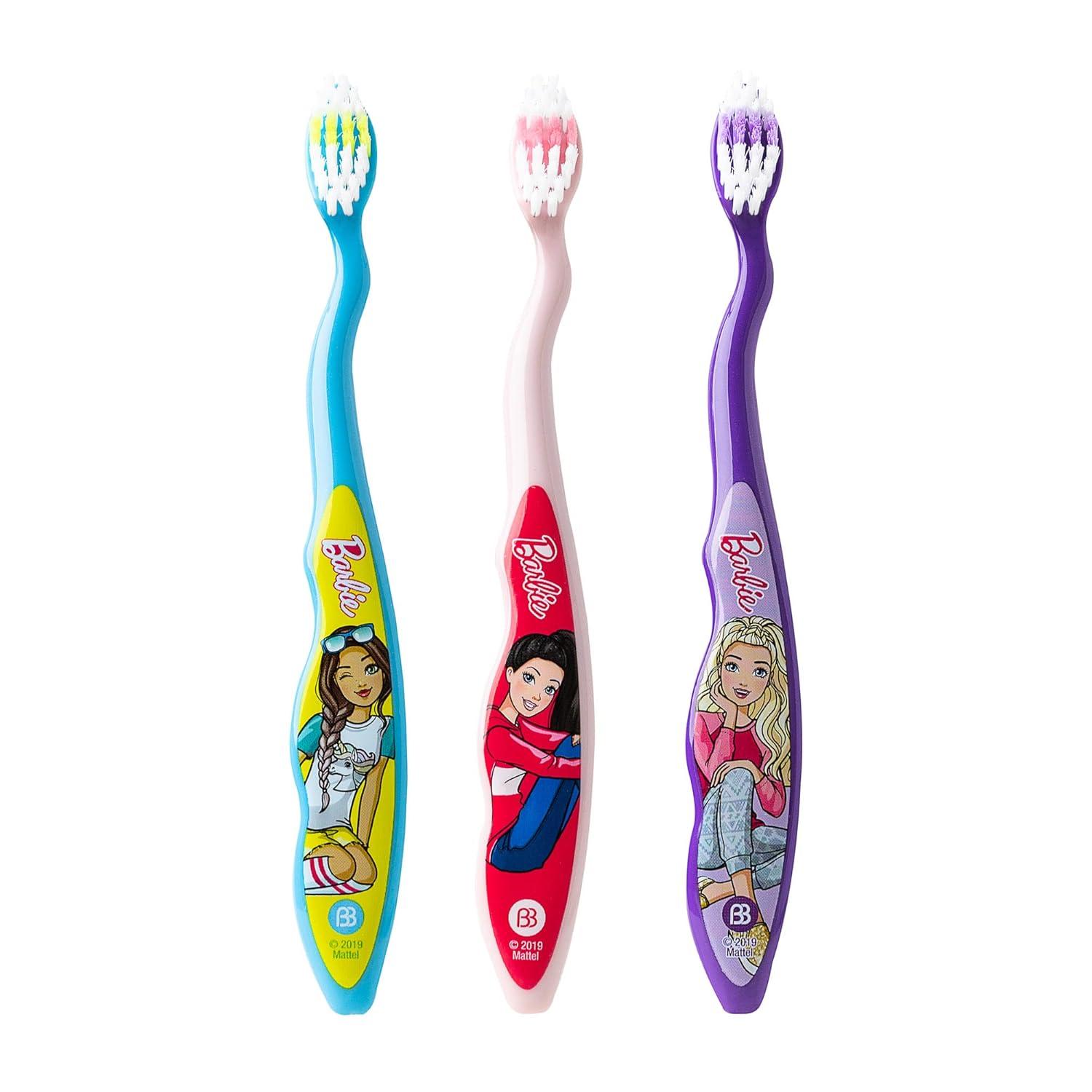 image:imageCare amp Cleaning BarbieGirls Soft Bristle Toothbrush Set 3 Count