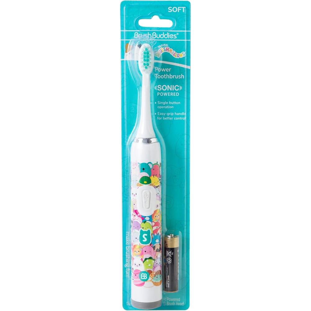 image:imageBrush Buddies Battery Powered Toothbrush Featuring Squishmallows Oscillating 360 Degree Cleaning Power Soft Rounded Bristles Electric Toothbrush for Adults Battery ToothbrushSonic Toothbrush