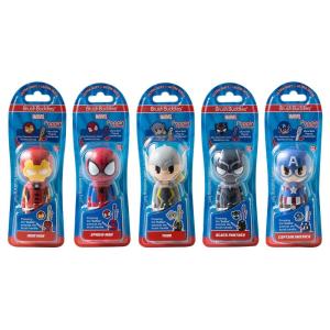 Brush Buddies Marvel Assorted Pack of Superhero Toothbrushes for Kids, Soft & Rounded Bristle Kids Toothbrushes, Ultra Soft Toothbrushes, Superhero Toothbrush Cover, 5 Pack…