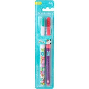 Brush Buddies Squishmallows Assorted Manual Toothbrushes, Soft Toothbrushes, Toothbrushes for Kids and Adults, 4PK(1 Count (Pack of 2))
