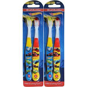 Brush Buddies Hot Wheels Toothbrushes for Kids, Soft Bristle Children’s Toothbrush Set, Fun Hot Wheels Designs, 4-Count Hot Wheels Toothbrush Set 4 Toothbrushes Childrens Soft Bristle