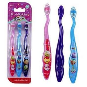 Brush Buddies Shopkins Kids’ Toothbrush 3-Pack – Soft